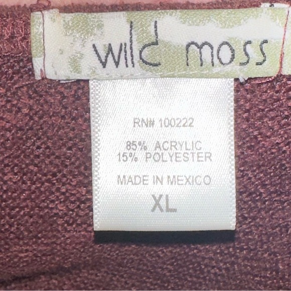 Wild Moss XL tie crop over sweater - Picture 3 of 3